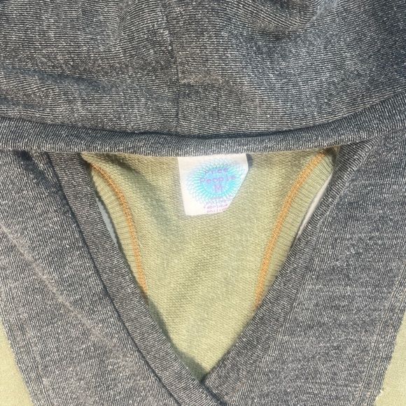Free People Olive and Charcoal Sleeveless Hoodie - Picture 8 of 8